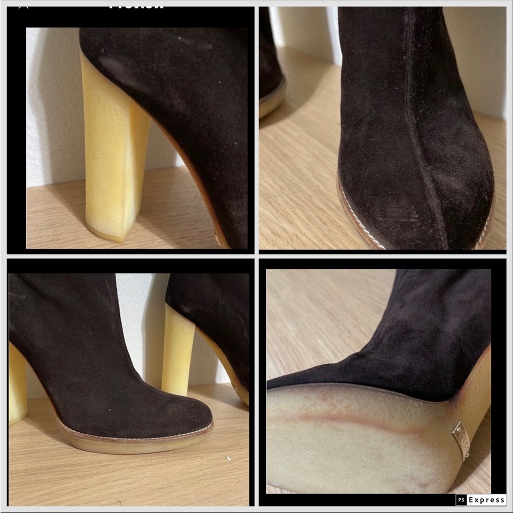 GUCCI💥NOW ON TREND❗️💥Rare Super Luxurious Mink lining tall dark brown EUC size 8 - Picture 11 of 16